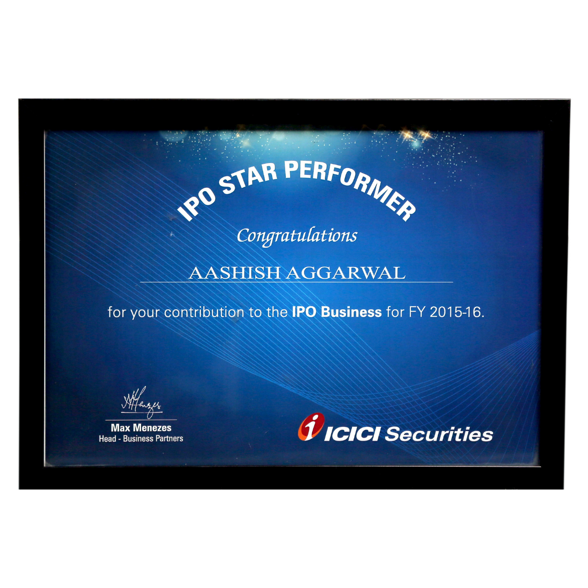 ICICI IPO Star Performer (2015-16)