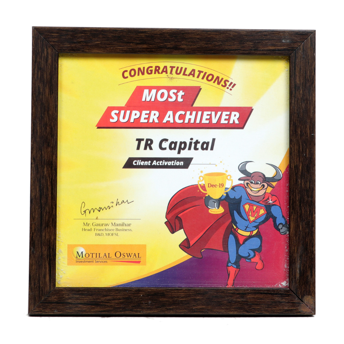 Most Super Achiever Client Activation (Dec-2019)