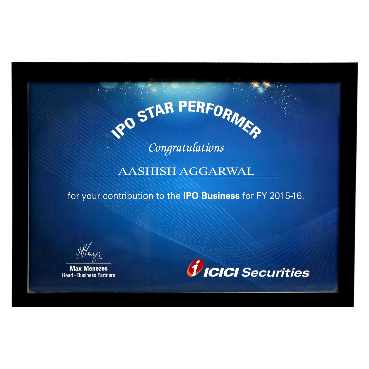 ICICI IPO Star Performer (2015-2016)